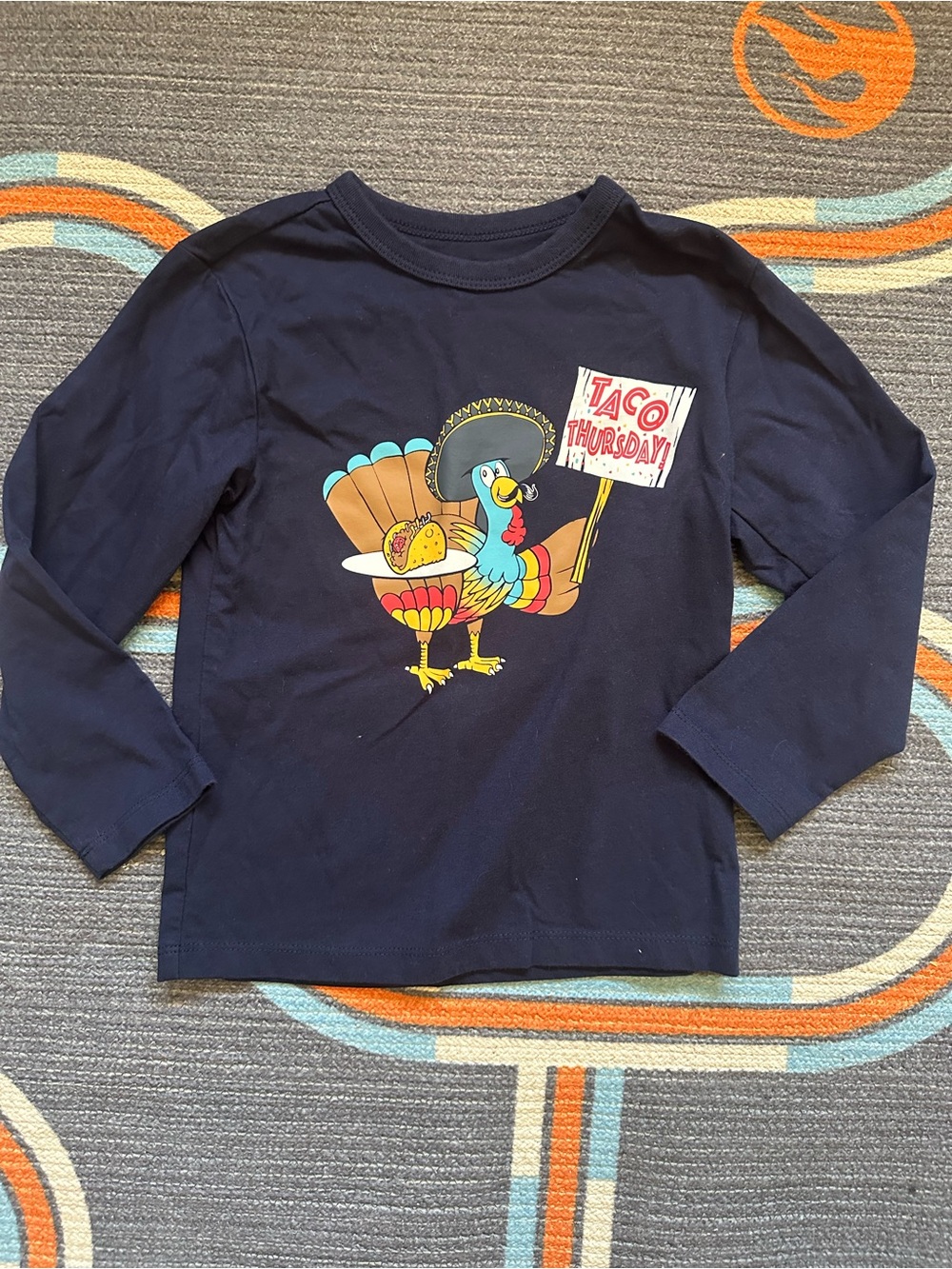 Taco Thursday Thanksgiving Turkey Long Sleeve for Kids